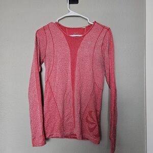Pink Long Sleeve Hoodie Sweatshirt Top